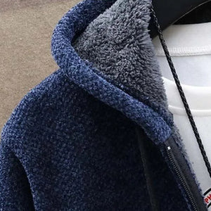 Men'S Plush Thick Knitted Sweater Coat Cardigan