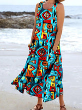 Load image into Gallery viewer, Women's Abstract Art Style Picasso Print Pocket Dress