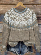 Load image into Gallery viewer, Icelandic Pattern Jacquard Vintage Knit Sweater