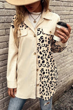 Load image into Gallery viewer, Leopard Print Single-breasted Mid-length Shirt Jacket