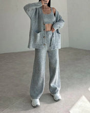Load image into Gallery viewer, Long Knitted Three-Piece Set