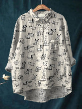 Load image into Gallery viewer, Women's Cute Dog Print Casual Cotton And Linen Shirt