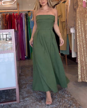Load image into Gallery viewer, Elegant Solid Color Strapless Dress