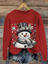 Load image into Gallery viewer, Christmas Snowman Cozy Knit Sweater