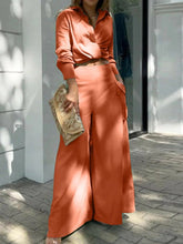Load image into Gallery viewer, Women's Solid Color Simple Two Piece Set