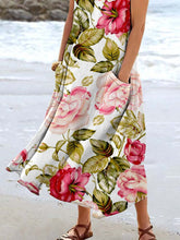 Load image into Gallery viewer, Women's Floral Resort Tank Top with Pockets
