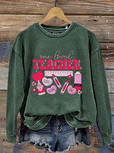 Load image into Gallery viewer, Valentine's Teacher Cute Teacher Print Casual Sweatshirt