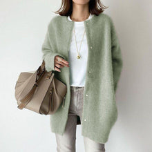 Load image into Gallery viewer, Retro Solid Color Loose Button Pocket Knitted Cardigan