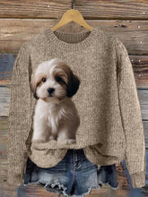 Load image into Gallery viewer, Fuzzy Havanese Dog Cozy Knit Sweater