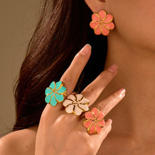 Load image into Gallery viewer, Bohemian Flower Oil Drop Ring