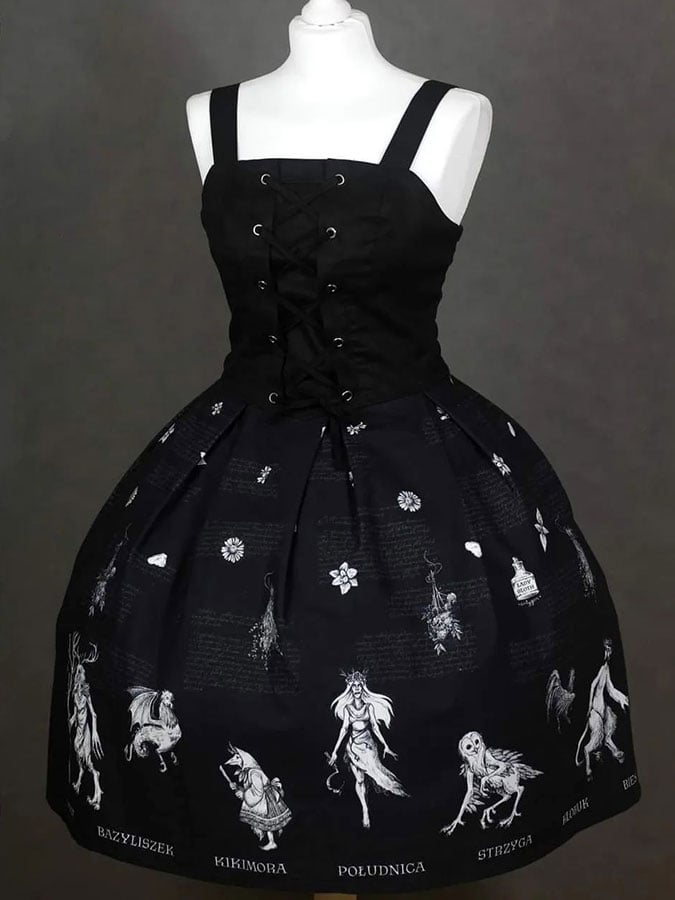 Women's Gothic Vintage Halloween Party Dress