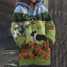 Load image into Gallery viewer, Home Sheep With Sheepdog Vintage Cozy Knit Cardigan