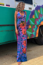 Load image into Gallery viewer, Barbie La Bamba Tie-dye Print Back Lace-up Stretch Maxi Dress