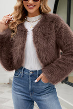 Load image into Gallery viewer, Stylish Long Sleeve Short Casual Faux Fur Jacket