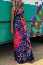 Load image into Gallery viewer, Barbie La Bamba Tie-dye Print Back Lace-up Stretch Maxi Dress