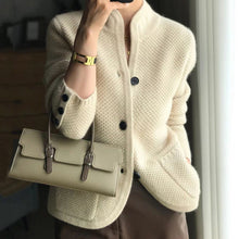 Load image into Gallery viewer, Vintage Stand Collar Loose Buttoned Knitted Cardigan