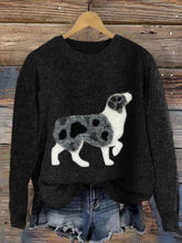 Load image into Gallery viewer, Australian Shepherd Dog Felt Cozy Knit Sweater
