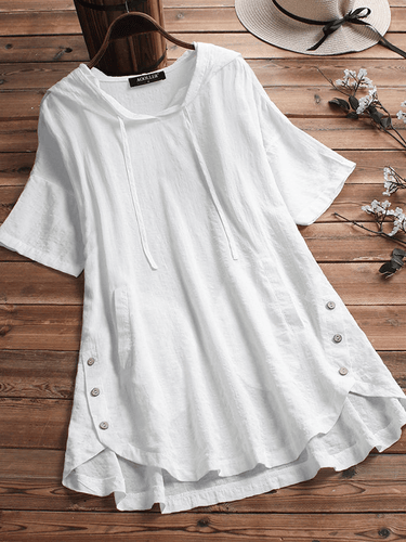 Women's Loose Casual Cotton Linen Dress