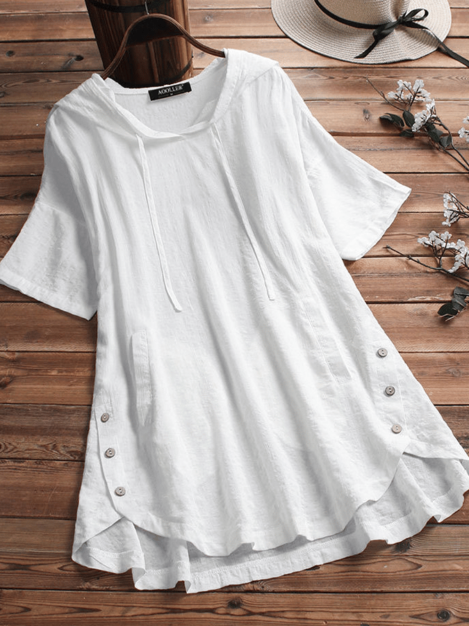Women's Loose Casual Cotton Linen Dress