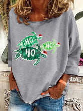 Load image into Gallery viewer, Women&#39;s Christmas Turtle Print Casual Sweatshirt