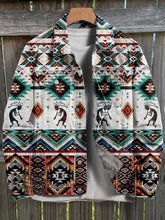 Load image into Gallery viewer, Vintage Aztecs Print Casual Denim Jacket