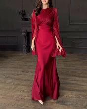 Load image into Gallery viewer, Elegant Split Sleeve Top &amp; Skirt Two-Piece Set