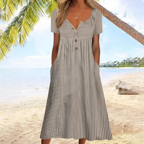 Women's Pocket Cardigan Button Up Dress