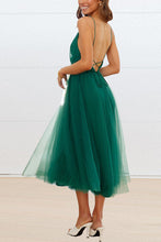 Load image into Gallery viewer, Feeling Romantic V Neck Tulle Midi Dress