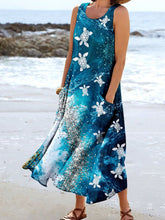 Load image into Gallery viewer, Women's Sea Turtle Ocean Art Print Pocket Casual Resort Comfort Maxi Dress