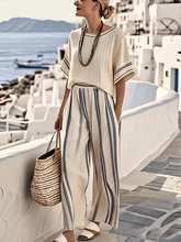 Load image into Gallery viewer, Women'S Loose Striped Wide Leg Pants Suit