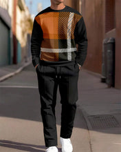 Load image into Gallery viewer, Men's Simple Colorblock Round Neck Casual Sports Set 0189