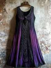 Load image into Gallery viewer, Vintage Viking Raven Celtic Gradient 3d Graphics Linen Tank Dress