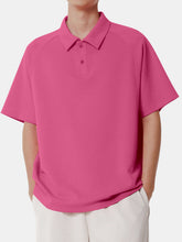 Load image into Gallery viewer, Men's Solid Color Comfortable Cotton Casual Daily Raglan Short-sleeved Polo Shirt