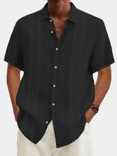 Load image into Gallery viewer, Men's Summer Simple Striped Printed Short-sleeved Shirt