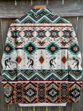 Load image into Gallery viewer, Vintage Aztecs Print Casual Denim Jacket