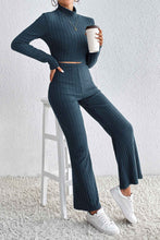 Load image into Gallery viewer, Turtleneck Long Sleeve Bootcut Pants Knitted Set