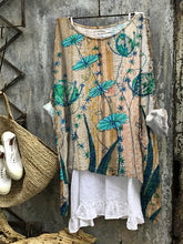 Load image into Gallery viewer, Vintage Flora Embroidery Art Linen Blend Blouse
