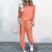 Load image into Gallery viewer, Plain Drawstring Casual Two-piece Outfits