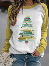 Load image into Gallery viewer, Women&#39;s Watercolor Tree Print Sweatshirt