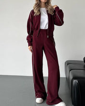 Load image into Gallery viewer, Casual Zip Jacket &amp; Pants Two-Piece Set