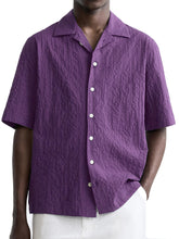 Load image into Gallery viewer, Men's Hawaiian Pleated Fabric Short Sleeve Shirt