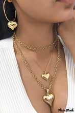 Load image into Gallery viewer, Gold Heart Pendant Layered Necklace