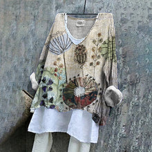 Load image into Gallery viewer, Retro Floral Embroidered Art Linen Blend Tunic
