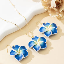 Load image into Gallery viewer, Women's Flower Necklace Earrings Set