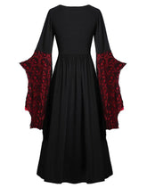 Load image into Gallery viewer, Halloween Skull Lace Tie Irregular Dress