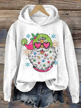 Load image into Gallery viewer, Women&#39;s Shiny Santa Print Sweatshirt