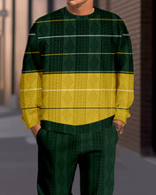 Load image into Gallery viewer, Men&#39;s Textured Jacquard Round Neck Casual Sports Set  020