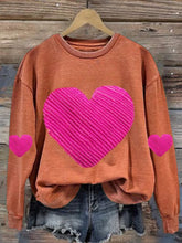 Load image into Gallery viewer, Women'S Heart Print Long Sleeve Sweatshirt