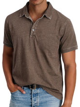 Load image into Gallery viewer, Men's Retro Lapel Button Casual Solid Color Short Sleeve POLO Shirt
