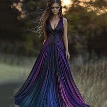 Load image into Gallery viewer, Vintage Viking Pattern Gradient Casual Tank Dress